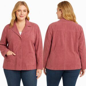 Terry Lewis Classic Luxuries Pink Suede Genuine Leather Jacket 2x